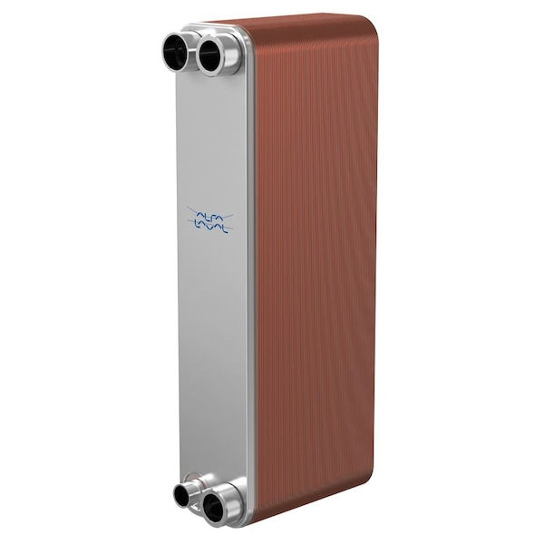 Brazed Plate Heat Exchanger, AISI 316L, Stainless Steel, Copper, 100 Plates - Subcooler - 360k BTU